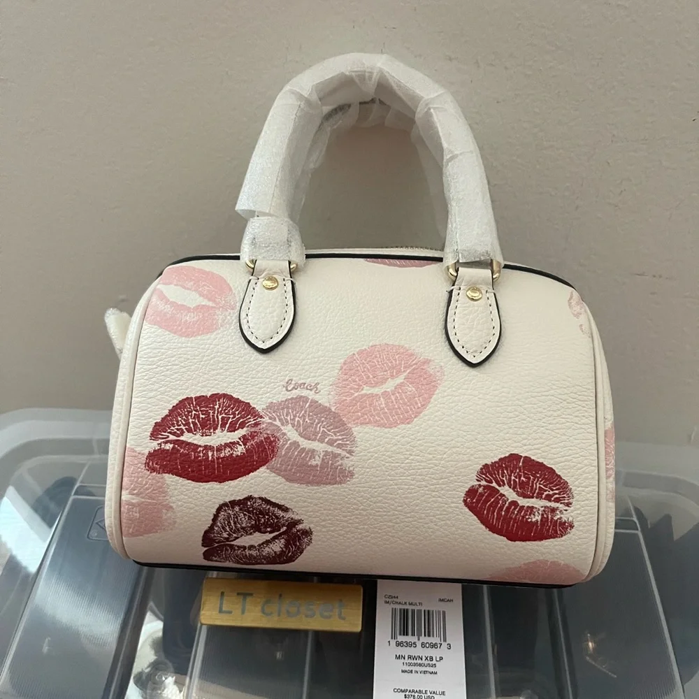 NWT Coach Mini Rowan Crossbody Bag With Lips Print CZ944 Brand New Packaged - Picture 5 of 9
